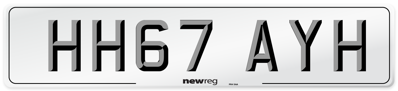 HH67 AYH Number Plate from New Reg